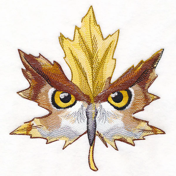 Autumn Maple Leaf Owl Silhouette - Image 2