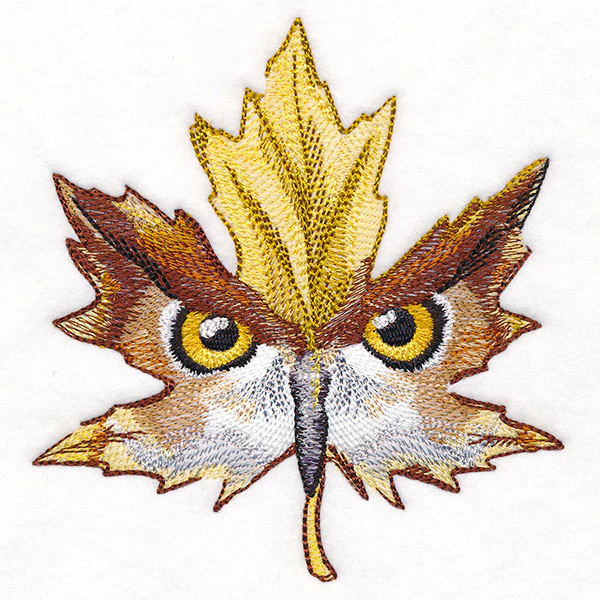 Autumn Maple Leaf Owl Silhouette - Image 4