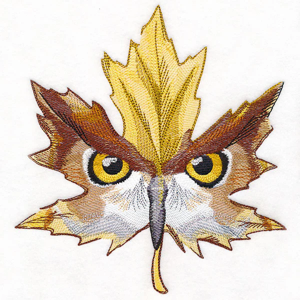 Autumn Maple Leaf Owl Silhouette - Image 5