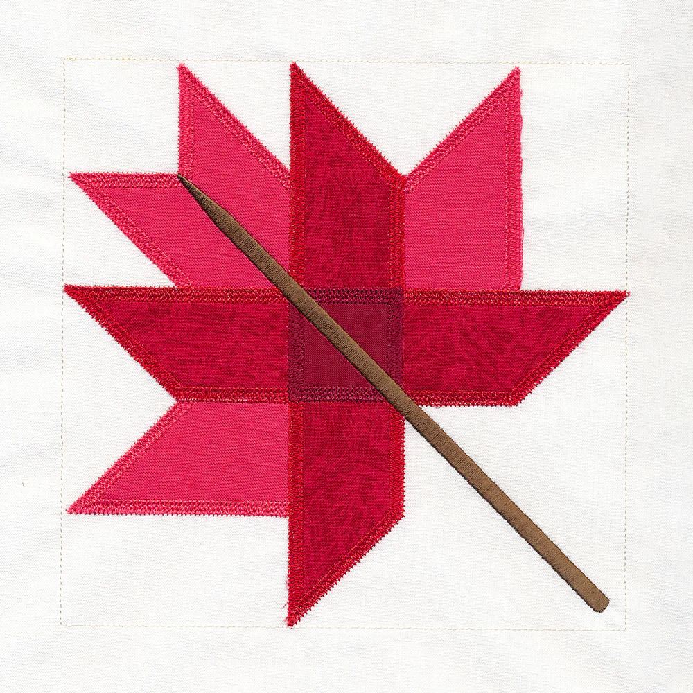 Autumn Maple Leaf Quilt Block (In-the-Hoop) - Image 2