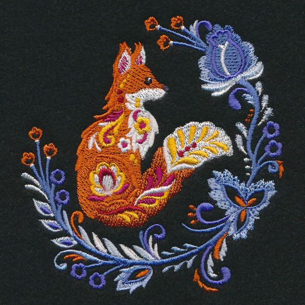 Autumn Rosemaling Fox - Image 5