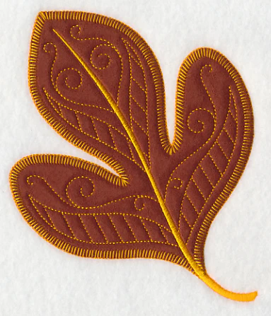 Autumn Sassafras Leaf (Heirloom Applique) - Image 3