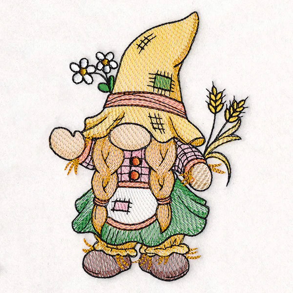 Autumn Scarecrow Gnome - Female - Image 2