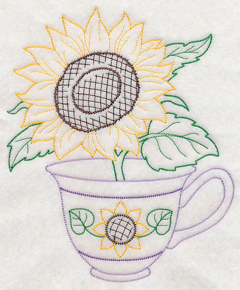 Autumn Sunflower Teacup (Vintage)