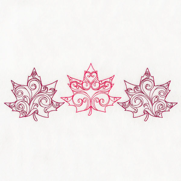 Autumn Swirls Maple Leaf Trio