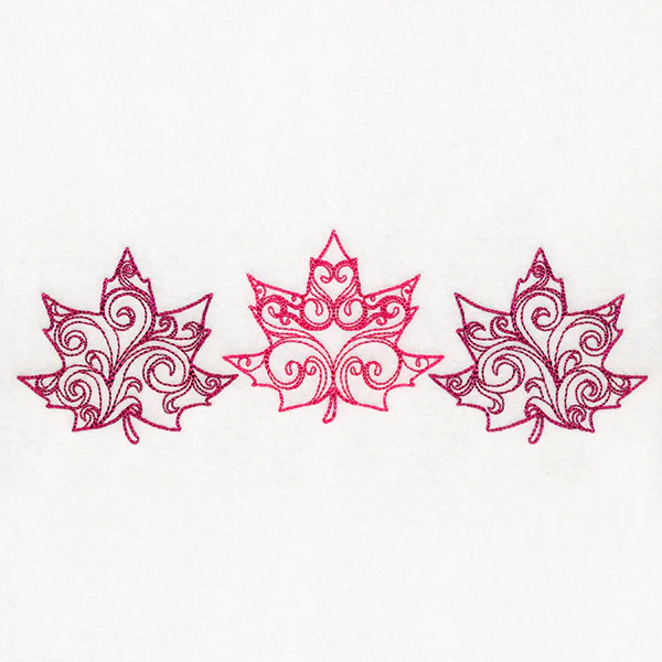 Autumn Swirls Maple Leaf Trio - Image 3