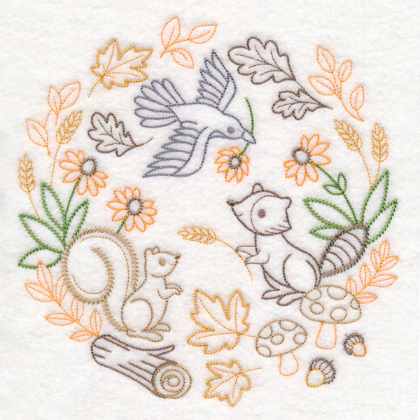 Autumn Wildlife Scene (Vintage) - Image 6