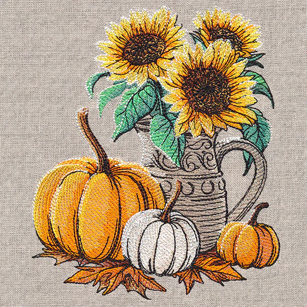 Autumn's Majesty Pumpkins & Sunflowers Bouquet - Image 3