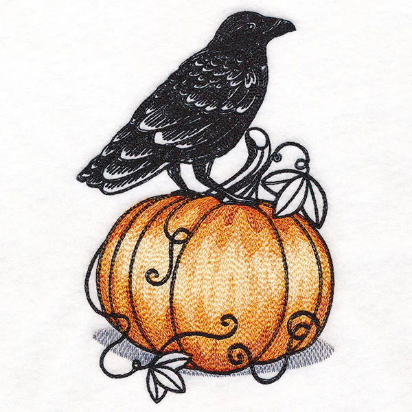 Autumn's Raven and Pumpkin - Image 3