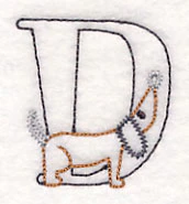 Baby Animals Letter D (Vintage) - 4 1/2 Inch - Image 3