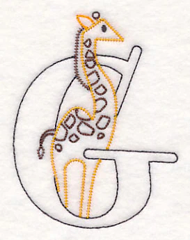Baby Animals Letter G (Vintage) - 4 1/2 Inch - Image 2