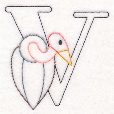 Baby Animals Letter V (Vintage) - 4 1/2 Inch