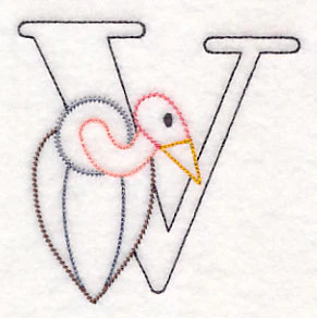 Baby Animals Letter V (Vintage) - 4 1/2 Inch - Image 2