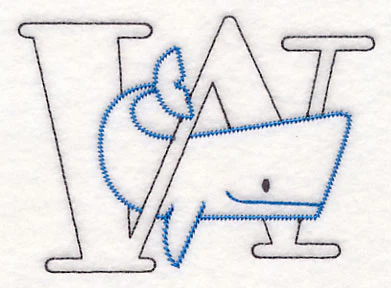 Baby Animals Letter W (Vintage) - 4 1/2 Inch - Image 2