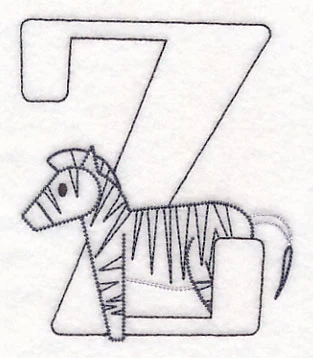 Baby Animals Letter Z (Vintage) - 4 1/2 Inch - Image 4
