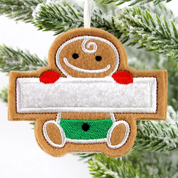 Baby Gingerbread Ornament (In-the-Hoop) - Image 2
