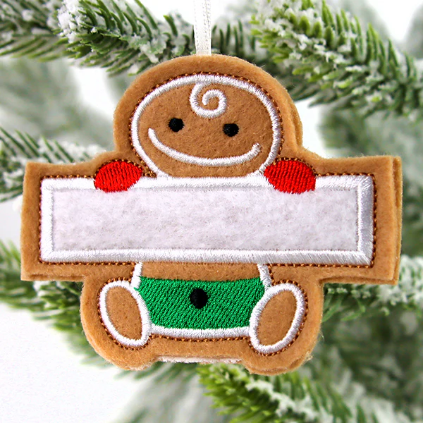 Baby Gingerbread Ornament (In-the-Hoop) - Image 4