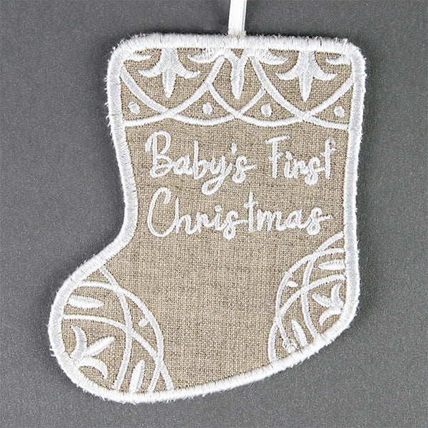 Baby's First Christmas Ornament (In-the-Hoop) - Image 2