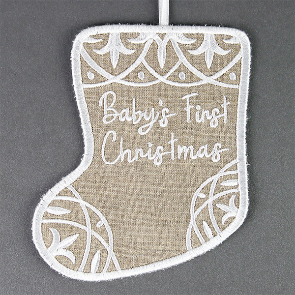 Baby's First Christmas Ornament (In-the-Hoop) - Image 3