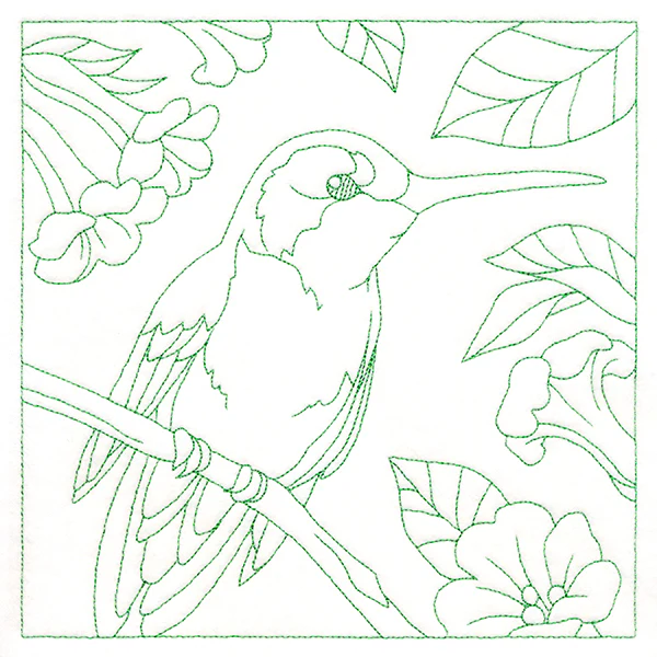 Backyard Birds Quilting - Hummingbird (Double Run) - Image 6