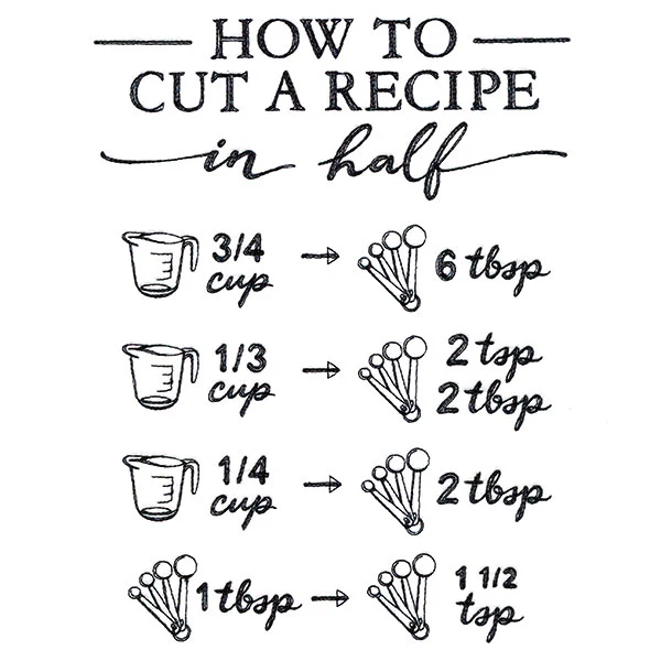 Baker's Friend How to Cut a Recipe in Half - Image 2