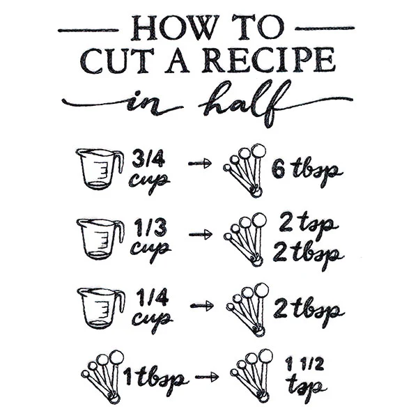 Baker's Friend How to Cut a Recipe in Half - Image 3