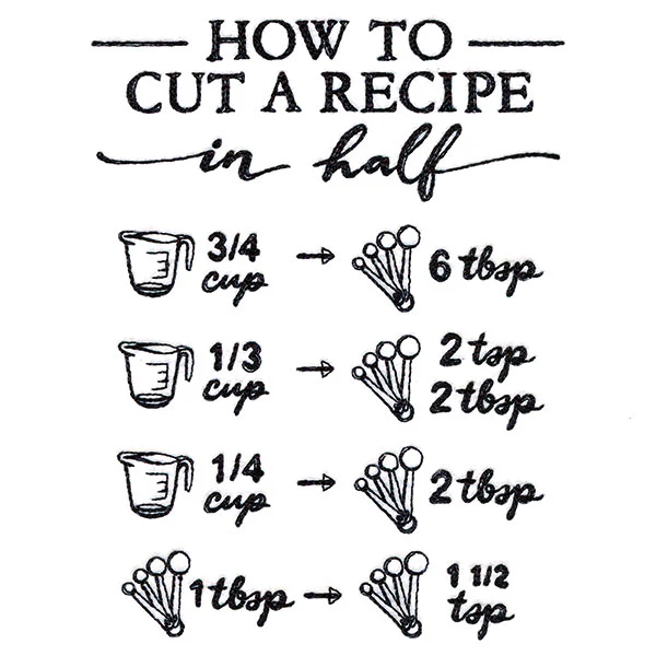 Baker's Friend How to Cut a Recipe in Half - Image 4