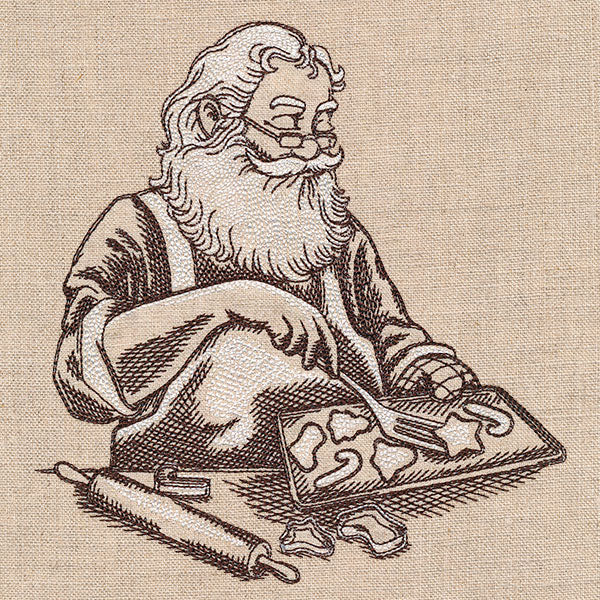 Baking for Christmas Santa Etching - Image 3