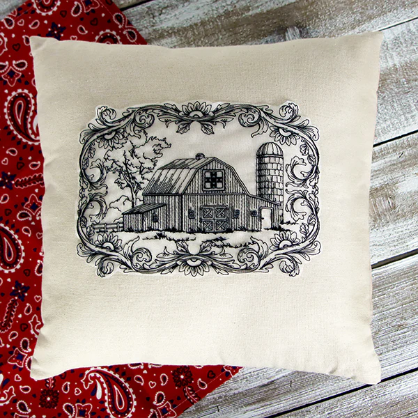 Barn and Silo Scene Doily (Organza) - Image 11