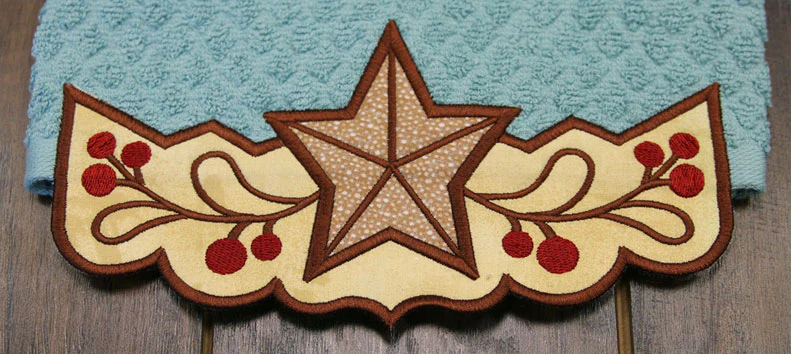 Barn Star Border (Edgy Applique) - Image 3