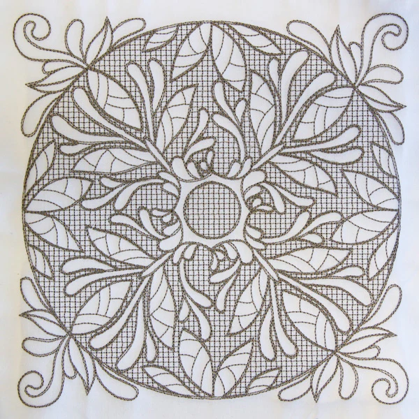 Baroque Beauty Square 2 (Trapunto)