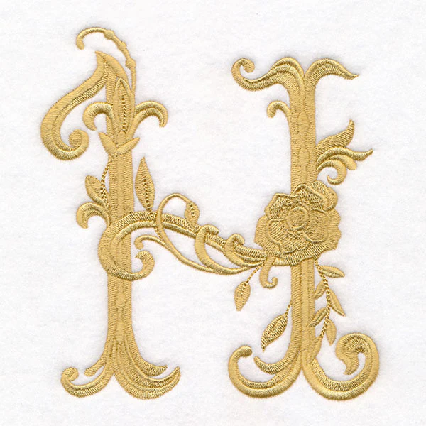 Baroque Filigree Letter in Bloom - H - Image 2