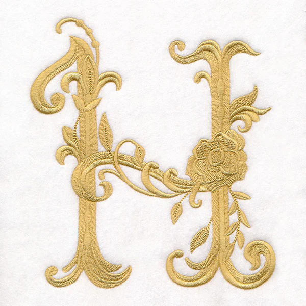 Baroque Filigree Letter in Bloom - H - Image 6