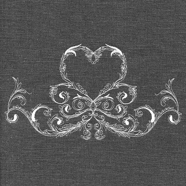 Baroque Heart Border (Whitework) - Image 2