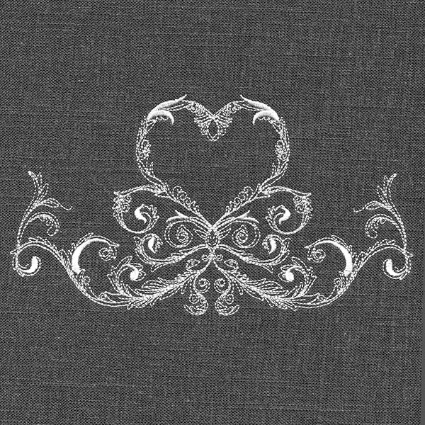 Baroque Heart Border (Whitework) - Image 3
