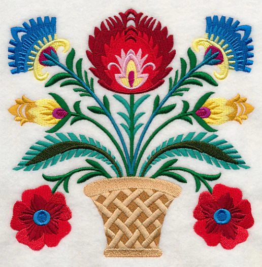 Basket of Wycinanki Blooms - Image 2