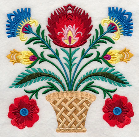 Basket of Wycinanki Blooms - Image 3