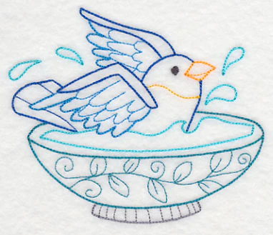 Bath Time Bird 4 (Vintage) - Image 3