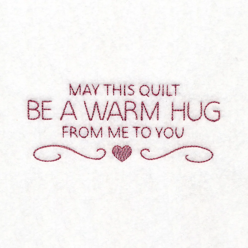 Be a Warm Hug Quilt Label - Image 2