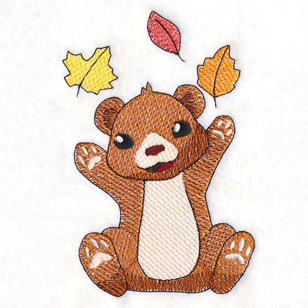 Beaming Bear with Leaves - Image 3
