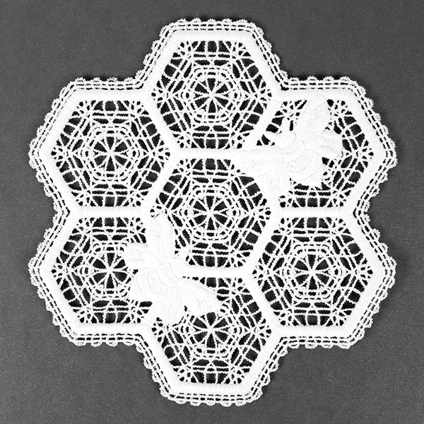 Beautiful Bee Hive Doily (Battenburg Lace) - Image 3