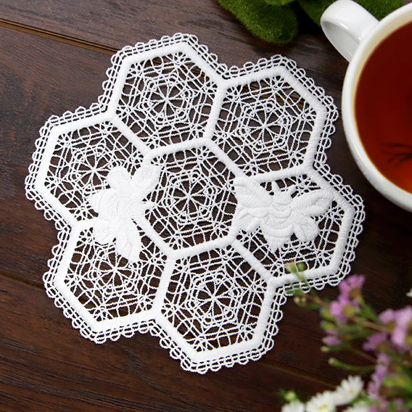 Beautiful Bee Hive Doily (Battenburg Lace) - Image 6