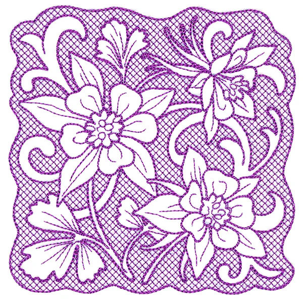 Beauty in a Stitch - Columbine (Trapunto) - Image 4