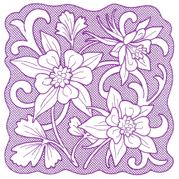 Beauty in a Stitch - Columbine (Trapunto) - Image 5