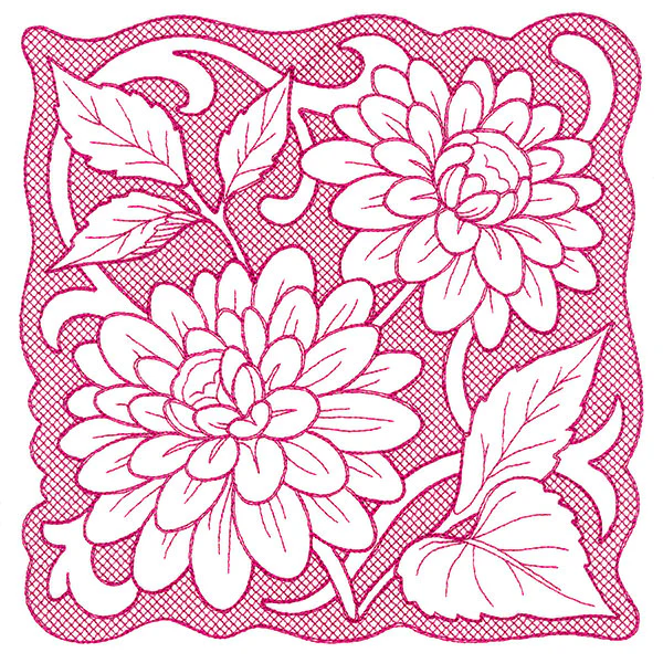 Beauty in a Stitch - Dahlia (Trapunto)