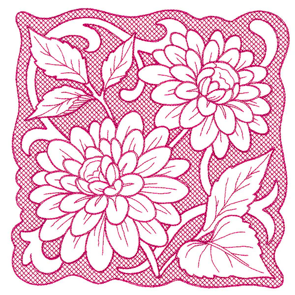 Beauty in a Stitch - Dahlia (Trapunto) - Image 2
