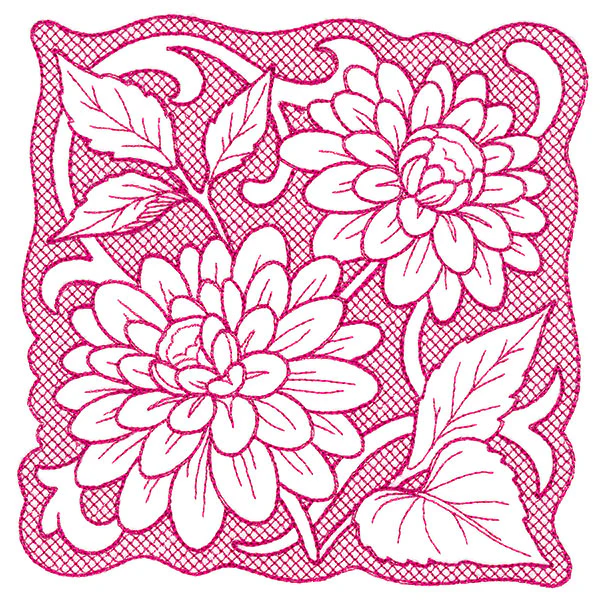 Beauty in a Stitch - Dahlia (Trapunto) - Image 3