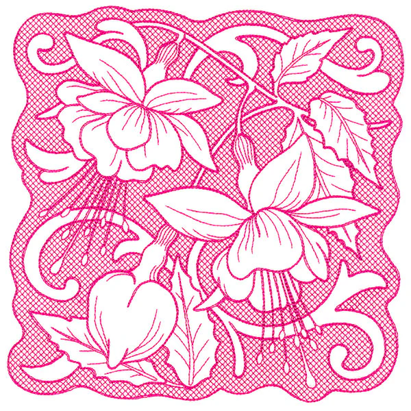 Beauty in a Stitch - Fuschia (Trapunto)