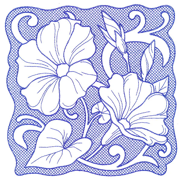 Beauty in a Stitch - Morning Glory (Trapunto) - Image 2