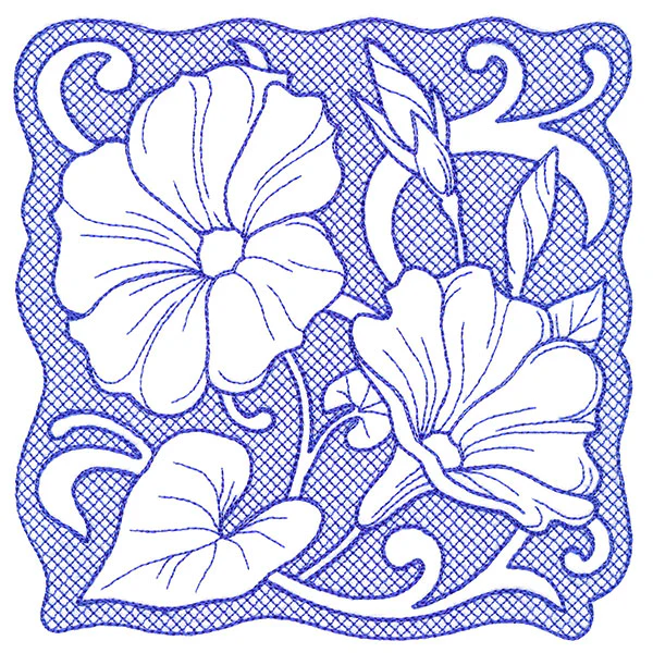 Beauty in a Stitch - Morning Glory (Trapunto) - Image 3